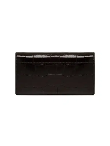 Strathberry Women's Multrees Croc-Embossed Leather Convertible Wallet-On-Chain - Mahogany And Black | Thumbnail 6 Strathberry Women's Multrees Croc-Embossed Leather Convertible Wallet-On-Chain - Mahogany And Black | Thumbnail 6