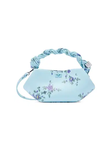 Ganni Women's Bou Printed Mini Taffeta Crossbody Bag - Iced Aqua | Thumbnail 1 Ganni Women's Bou Printed Mini Taffeta Crossbody Bag - Iced Aqua | Thumbnail 1