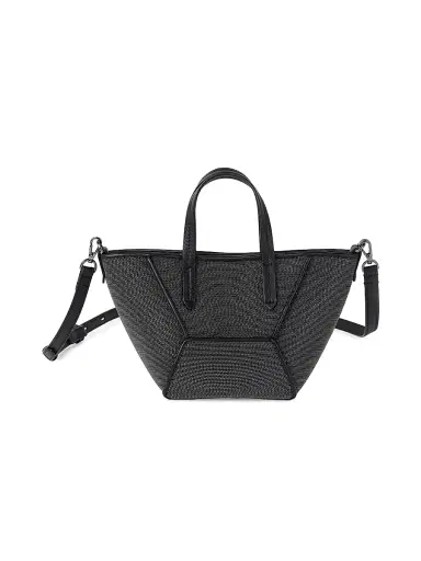 Brunello Cucinelli Women's Precious Duo Top Handle Mini Bag in Grained Leather - Black | Thumbnail 3 Brunello Cucinelli Women's Precious Duo Top Handle Mini Bag in Grained Leather - Black | Thumbnail 3