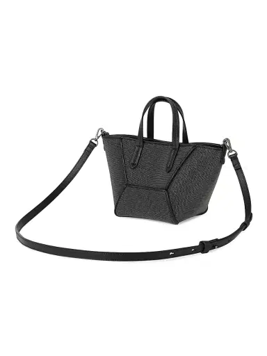 Brunello Cucinelli Women's Precious Duo Top Handle Mini Bag in Grained Leather - Black | Thumbnail 4 Brunello Cucinelli Women's Precious Duo Top Handle Mini Bag in Grained Leather - Black | Thumbnail 4