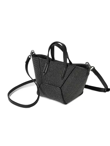 Brunello Cucinelli Women's Precious Duo Top Handle Mini Bag in Grained Leather - Black | Thumbnail 5 Brunello Cucinelli Women's Precious Duo Top Handle Mini Bag in Grained Leather - Black | Thumbnail 5