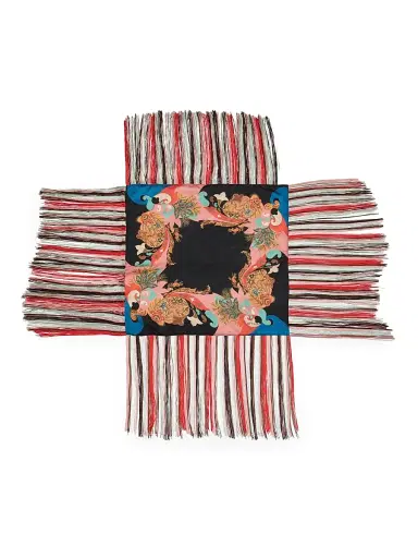 Etro Women's Fringed Paisley Scarf - Black Multi | Thumbnail 1 Etro Women's Fringed Paisley Scarf - Black Multi | Thumbnail 1
