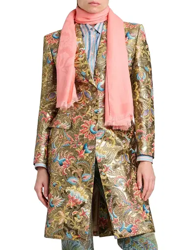 Etro Women's Boheme Floral Scarf - Rosa Antico | Thumbnail 2 Etro Women's Boheme Floral Scarf - Rosa Antico | Thumbnail 2
