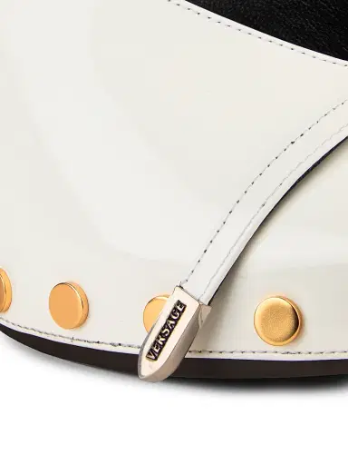 Versace Women's 105MM Studded Leather Clogs - Optical White Gold Palladium - Size 11 | Thumbnail 5 Versace Women's 105MM Studded Leather Clogs - Optical White Gold Palladium - Size 11 | Thumbnail 5
