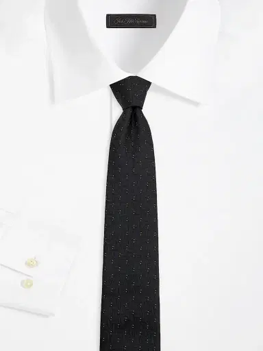 Emporio Armani Men's Stairstep-Embroidered Silk Tie | Thumbnail 2 Emporio Armani Men's Stairstep-Embroidered Silk Tie | Thumbnail 2