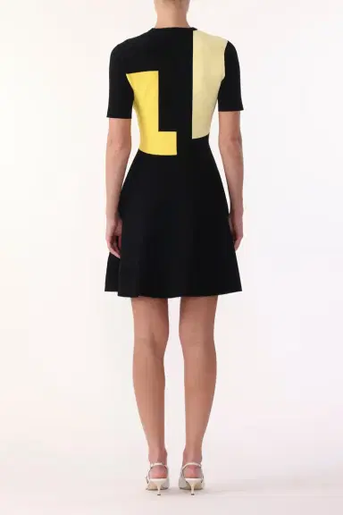 Jason Wu Collection COLORBLOCK KNIT MINI DRESS WITH FLARE SKIRT | Thumbnail 3 Jason Wu Collection COLORBLOCK KNIT MINI DRESS WITH FLARE SKIRT | Thumbnail 3