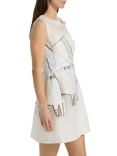 Jason Wu Collection FIT AND FLARE MINI DRESS WITH LINGERIE JACQUARD | Thumbnail 4 Jason Wu Collection FIT AND FLARE MINI DRESS WITH LINGERIE JACQUARD | Thumbnail 4