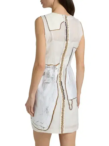 Jason Wu Collection FIT AND FLARE MINI DRESS WITH LINGERIE JACQUARD | Thumbnail 5 Jason Wu Collection FIT AND FLARE MINI DRESS WITH LINGERIE JACQUARD | Thumbnail 5
