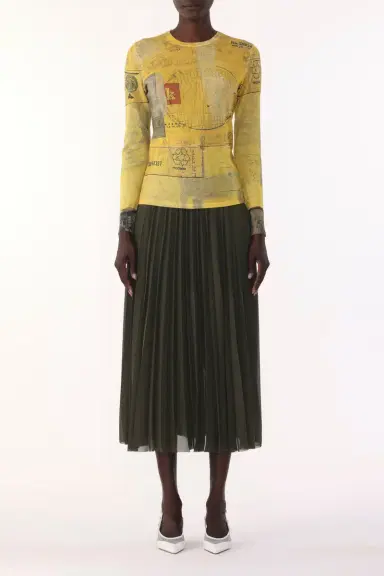Jason Wu Collection MERINO WOOL KNIT CREW NECK WITH SULPHUR BANK ARTWORK BY ROBERT RAUSCHENBERG | Thumbnail 2 Jason Wu Collection MERINO WOOL KNIT CREW NECK WITH SULPHUR BANK ARTWORK BY ROBERT RAUSCHENBERG | Thumbnail 2
