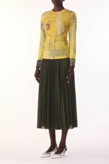 Jason Wu Collection MERINO WOOL KNIT CREW NECK WITH SULPHUR BANK ARTWORK BY ROBERT RAUSCHENBERG | Thumbnail 3 Jason Wu Collection MERINO WOOL KNIT CREW NECK WITH SULPHUR BANK ARTWORK BY ROBERT RAUSCHENBERG | Thumbnail 3