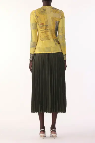 Jason Wu Collection MERINO WOOL KNIT CREW NECK WITH SULPHUR BANK ARTWORK BY ROBERT RAUSCHENBERG | Thumbnail 4 Jason Wu Collection MERINO WOOL KNIT CREW NECK WITH SULPHUR BANK ARTWORK BY ROBERT RAUSCHENBERG | Thumbnail 4