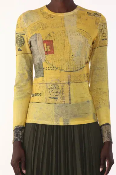 Jason Wu Collection MERINO WOOL KNIT CREW NECK WITH SULPHUR BANK ARTWORK BY ROBERT RAUSCHENBERG | Thumbnail 5 Jason Wu Collection MERINO WOOL KNIT CREW NECK WITH SULPHUR BANK ARTWORK BY ROBERT RAUSCHENBERG | Thumbnail 5