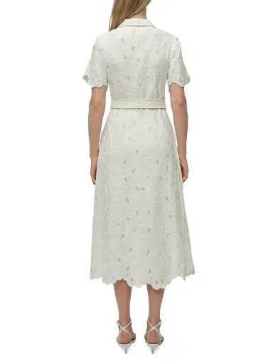 Simkhai Women's Audria Belted Midi-Shirtdress - Ivory - Size XS | Thumbnail 5 Simkhai Women's Audria Belted Midi-Shirtdress - Ivory - Size XS | Thumbnail 5