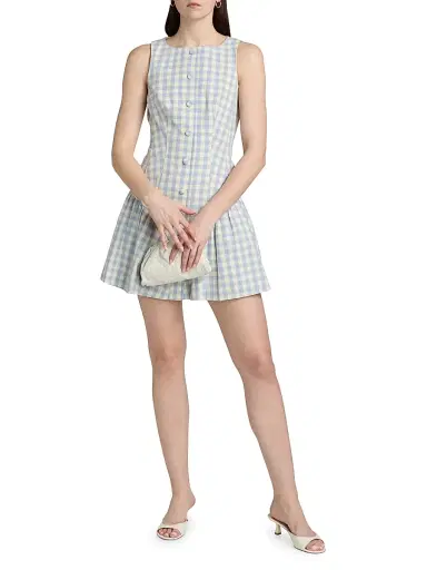 Cinq à Sept Women's Royce Gingham Minidress - Lilac Opal | Thumbnail 2 Cinq à Sept Women's Royce Gingham Minidress - Lilac Opal | Thumbnail 2