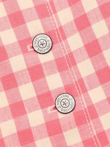 Cinq à Sept Women's Lovina Gingham Cotton Sleeveless Top - Sunset Blush | Thumbnail 7 Cinq à Sept Women's Lovina Gingham Cotton Sleeveless Top - Sunset Blush | Thumbnail 7
