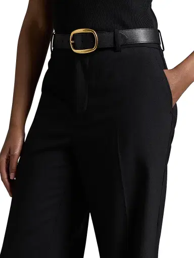 Polo Ralph Lauren Women's Wool Faille Straight-Leg Trousers - Black | Thumbnail 5 Polo Ralph Lauren Women's Wool Faille Straight-Leg Trousers - Black | Thumbnail 5