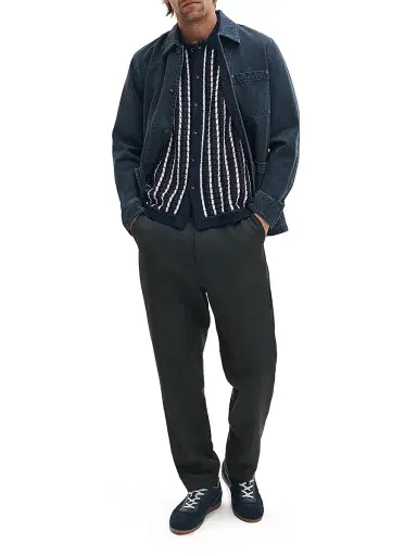 rag & bone Men's Dalton Crotchet Cotton Shirt - Navy Multi | Thumbnail 2 rag & bone Men's Dalton Crotchet Cotton Shirt - Navy Multi | Thumbnail 2