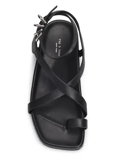 rag & bone Women's Rue Leather Sandals - Black | Thumbnail 4 rag & bone Women's Rue Leather Sandals - Black | Thumbnail 4