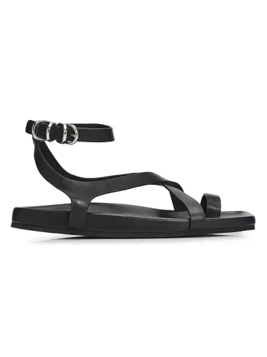 rag & bone Women's Rue Leather Sandals - Black | Thumbnail 1 rag & bone Women's Rue Leather Sandals - Black | Thumbnail 1