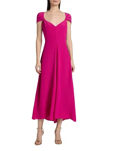 Prabal Gurung Women's Twist Cap-Sleeve Gown - Fuchsia | Thumbnail 3 Prabal Gurung Women's Twist Cap-Sleeve Gown - Fuchsia | Thumbnail 3