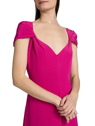 Prabal Gurung Women's Twist Cap-Sleeve Gown - Fuchsia | Thumbnail 6 Prabal Gurung Women's Twist Cap-Sleeve Gown - Fuchsia | Thumbnail 6