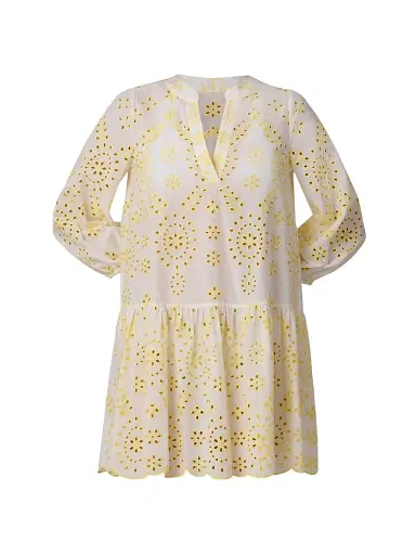 Shoshanna Women's Umbrella Broderie Anglaise Cotton Minidress - Lemon | Thumbnail 1 Shoshanna Women's Umbrella Broderie Anglaise Cotton Minidress - Lemon | Thumbnail 1