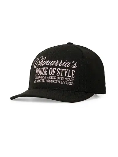 Willy Chavarria Men's Chavarria House Of Style Cap - Black | Thumbnail 1 Willy Chavarria Men's Chavarria House Of Style Cap - Black | Thumbnail 1