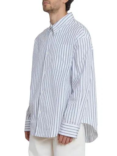 AMI PARIS Men's Pinstriped Cotton Button-Front Shirt | Thumbnail 4 AMI PARIS Men's Pinstriped Cotton Button-Front Shirt | Thumbnail 4