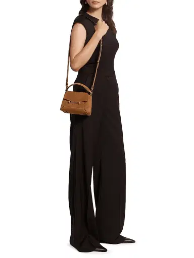 Strathberry Women's Mosaic Nano Suede Top Handle Bag - Tan | Thumbnail 4 Strathberry Women's Mosaic Nano Suede Top Handle Bag - Tan | Thumbnail 4