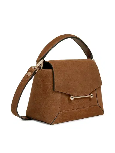 Strathberry Women's Mosaic Nano Suede Top Handle Bag - Tan | Thumbnail 5 Strathberry Women's Mosaic Nano Suede Top Handle Bag - Tan | Thumbnail 5