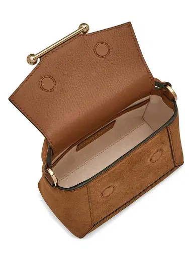 Strathberry Women's Mosaic Nano Suede Top Handle Bag - Tan | Thumbnail 6 Strathberry Women's Mosaic Nano Suede Top Handle Bag - Tan | Thumbnail 6