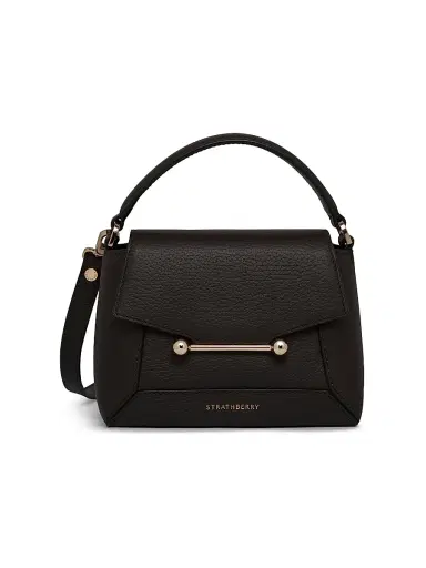 Strathberry Women's Mosaic Leather Nano Top Handle Bag - Espresso | Thumbnail 1 Strathberry Women's Mosaic Leather Nano Top Handle Bag - Espresso | Thumbnail 1