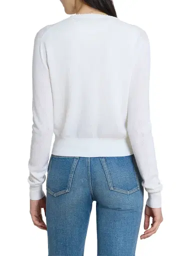 Chloé Women's Pointelle Wool Cardigan - Iconic Milk | Thumbnail 5 Chloé Women's Pointelle Wool Cardigan - Iconic Milk | Thumbnail 5