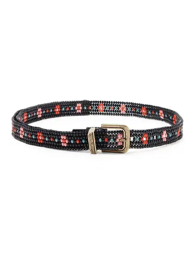 Etro Women's Floral Beaded Embroidered Belt - Multicolor Blue Base | Thumbnail 1 Etro Women's Floral Beaded Embroidered Belt - Multicolor Blue Base | Thumbnail 1