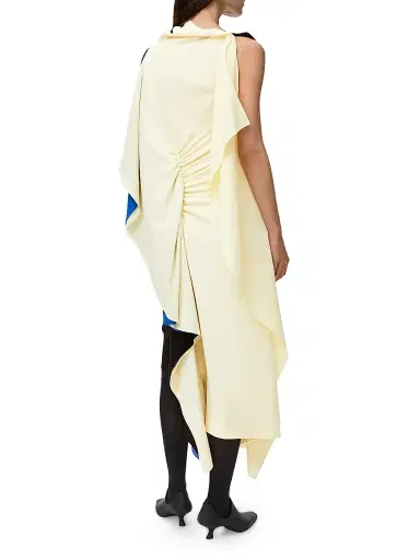 Loewe Women's Colorblock Cascade Midi-Dress - Black - Size 8 | Thumbnail 3 Loewe Women's Colorblock Cascade Midi-Dress - Black - Size 8 | Thumbnail 3