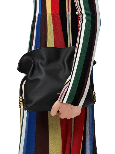 Loewe Women's Coil Flamenco Mini Leather Clutch - Black | Thumbnail 2 Loewe Women's Coil Flamenco Mini Leather Clutch - Black | Thumbnail 2
