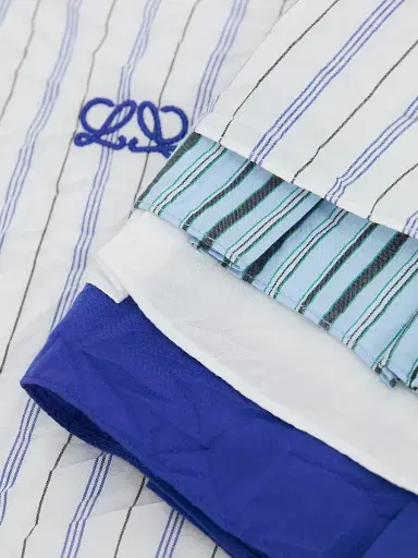 Loewe Women's Mixed Stripe Cotton-Blend Shirt - White Multi - Size 8 | Thumbnail 6 Loewe Women's Mixed Stripe Cotton-Blend Shirt - White Multi - Size 8 | Thumbnail 6