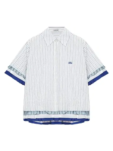 Loewe Women's Mixed Stripe Cotton-Blend Shirt - White Multi - Size 8 | Thumbnail 1 Loewe Women's Mixed Stripe Cotton-Blend Shirt - White Multi - Size 8 | Thumbnail 1