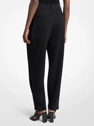 Michael Kors Collection Pleated Tissue Wool Crepe Barrel Trousers | Thumbnail 6 Michael Kors Collection Pleated Tissue Wool Crepe Barrel Trousers | Thumbnail 6
