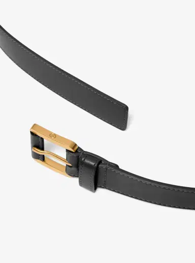 Michael Kors Collection Jodi Leather Trouser Belt in Black | Thumbnail 8 Michael Kors Collection Jodi Leather Trouser Belt in Black | Thumbnail 8