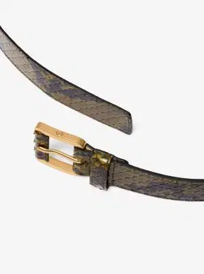 Michael Kors Collection Jodi Snake Embossed Leather Trouser Belt | Thumbnail 3 Michael Kors Collection Jodi Snake Embossed Leather Trouser Belt | Thumbnail 3