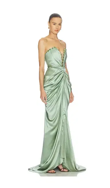 LA FUORI Silver Sage Crystal Gown | Thumbnail 2 LA FUORI Silver Sage Crystal Gown | Thumbnail 2