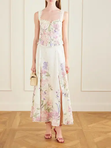 Charo Ruiz Ventine Floral-print Cotton-blend Maxi Skirt | Thumbnail 2 Charo Ruiz Ventine Floral-print Cotton-blend Maxi Skirt | Thumbnail 2