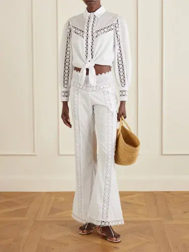 Charo Ruiz Vianora Cotton-blend Wide-leg Pants | Thumbnail 2 Charo Ruiz Vianora Cotton-blend Wide-leg Pants | Thumbnail 2