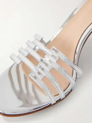 Gianvito Rossi 70 Metallic Leather Sandals | Thumbnail 5 Gianvito Rossi 70 Metallic Leather Sandals | Thumbnail 5