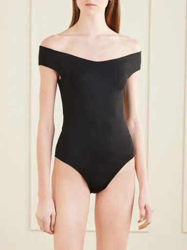 Taller Marmo Mini Romy Black Fringed Off-the-shoulder Swimsuit | Thumbnail 3 Taller Marmo Mini Romy Black Fringed Off-the-shoulder Swimsuit | Thumbnail 3