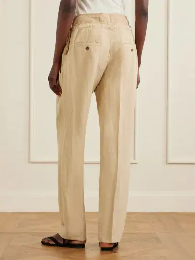 Isabel Marant Sharon Pleated Linen And Silk-blend Straight-leg Pants | Thumbnail 4 Isabel Marant Sharon Pleated Linen And Silk-blend Straight-leg Pants | Thumbnail 4