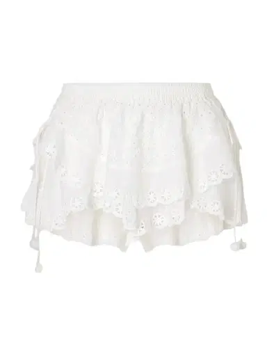 Isabel Marant Neis Embroidered Cotton And Silk-blend Shorts | Thumbnail 1 Isabel Marant Neis Embroidered Cotton And Silk-blend Shorts | Thumbnail 1