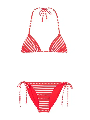 Lemlem Malia Striped Triangle Bikini | Thumbnail 1 Lemlem Malia Striped Triangle Bikini | Thumbnail 1