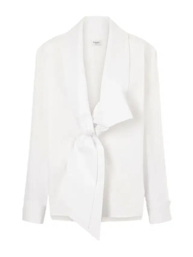 Saint Laurent Scarf-detailed Cotton-poplin Shirt